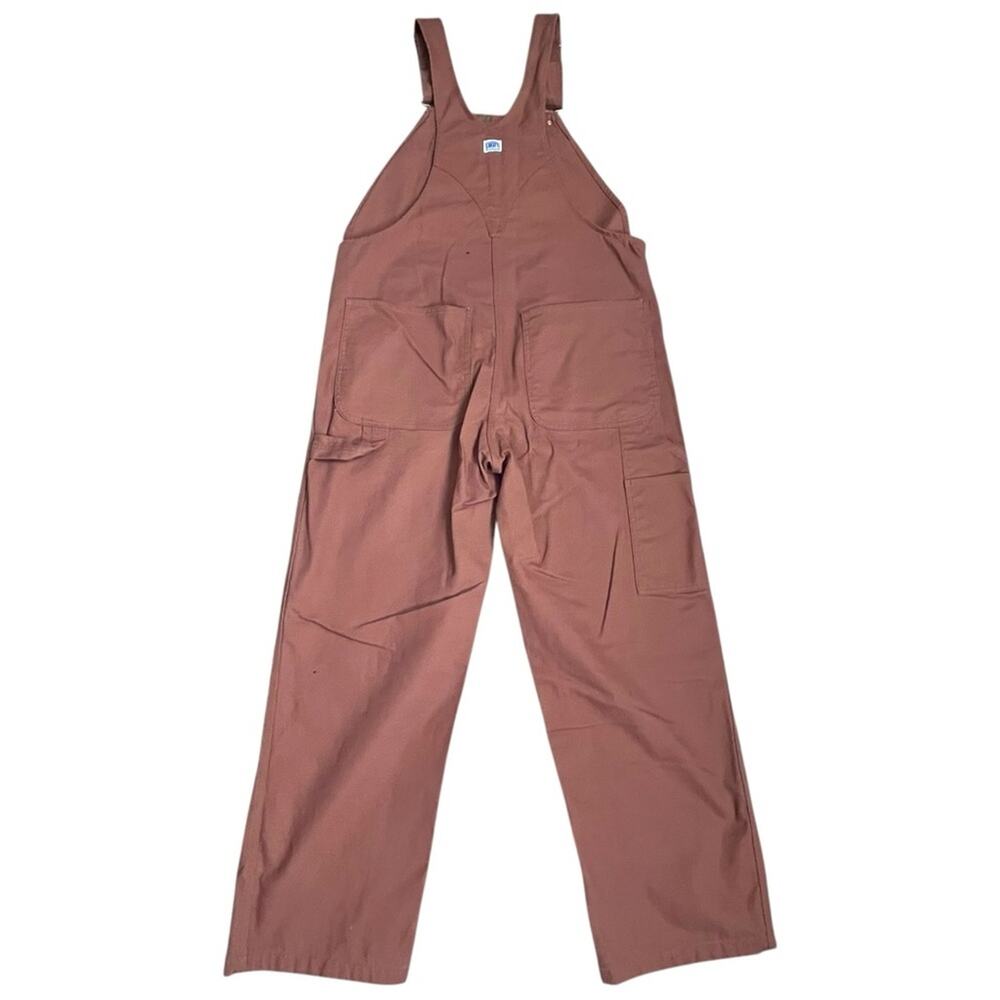 Liberty Bib Overalls Brown Canvas Workwear Mens 38x30 Casual Farm Relaxed NWOT - Picture 6 of 12